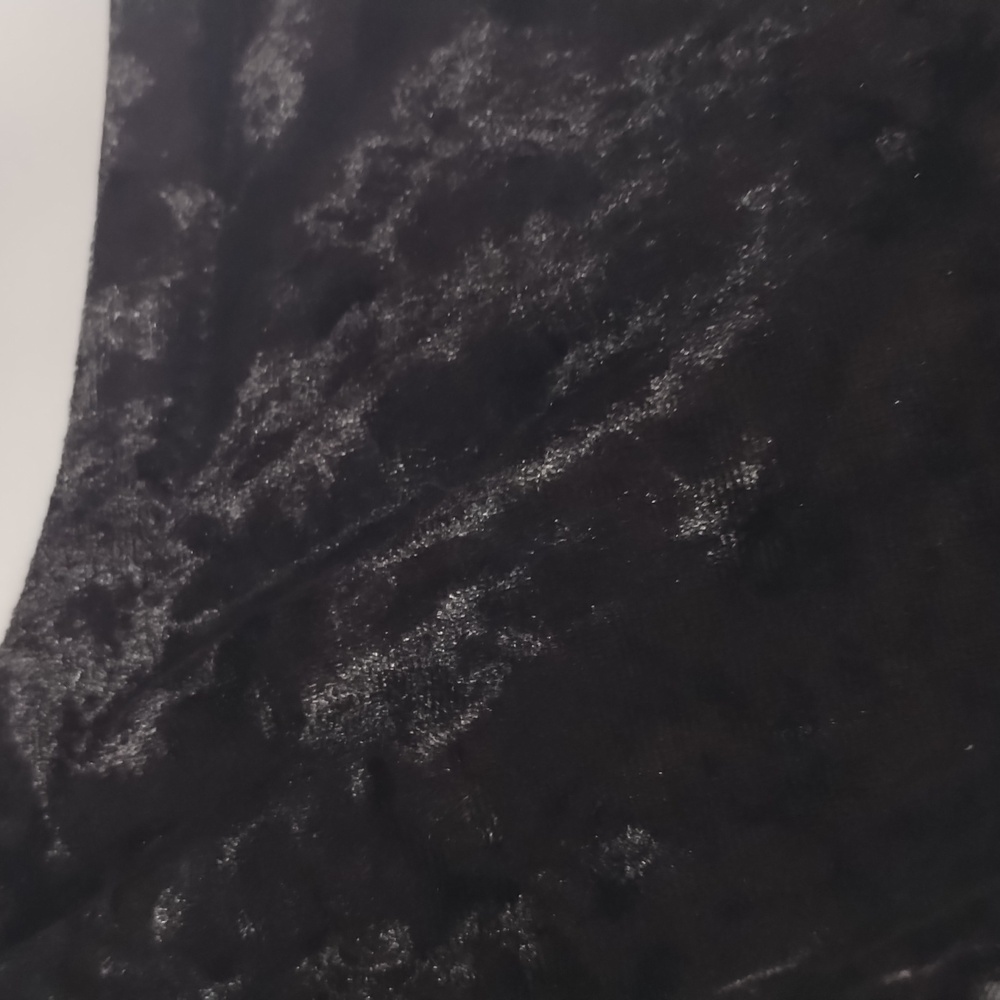 Aqua black velvet dress - Picture 2 of 3